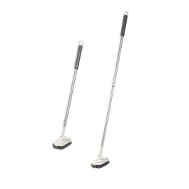 Long Handled Shower Scrub Brush with Extendable Pole for Bathroom Tiles - 0