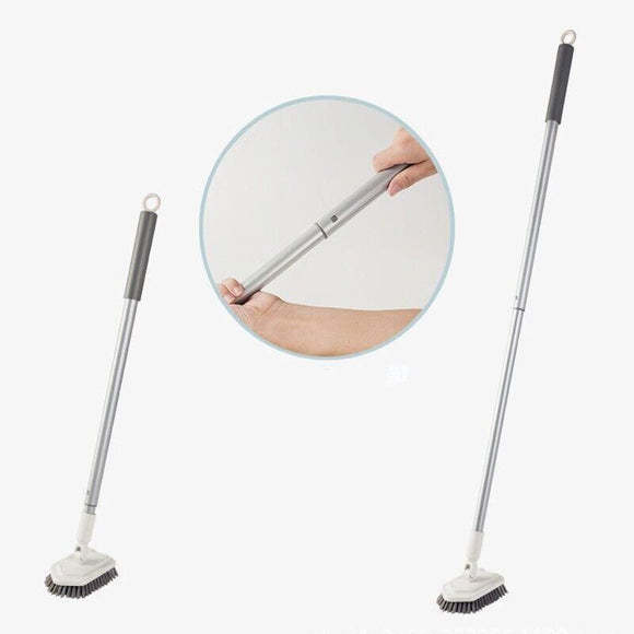 Long Handled Shower Scrub Brush with Extendable Pole for Bathroom Tiles