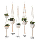 5-Piece Macrame Plant Hanger Set for Indoor Pots-3