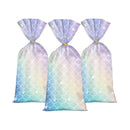 Mermaid Party Favour Bags 150 Pack with Gold Twist Ties 27.5 x 13 cm-2