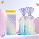 Mermaid Party Favour Bags 150 Pack with Gold Twist Ties 27.5 x 13 cm-6