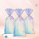 Mermaid Party Favour Bags 150 Pack with Gold Twist Ties 27.5 x 13 cm-7