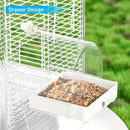 3in1 Parrot Bath Basin Bird Bathtub Cage or Accessory Pet Bird Feeder Water Bowl - Overdress-9