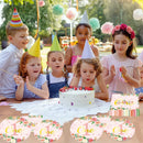 96-Piece First Birthday Floral Tableware Pack for 24 Place Settings-6