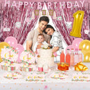 96-Piece First Birthday Floral Tableware Pack for 24 Place Settings-7