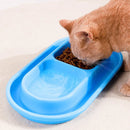1-Piece Blue Double-Compartment Pet Feeding Bowl-4