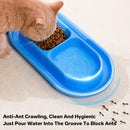 1-Piece Blue Double-Compartment Pet Feeding Bowl-6