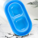1-Piece Blue Double-Compartment Pet Feeding Bowl-8