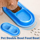 1-Piece Blue Double-Compartment Pet Feeding Bowl-13