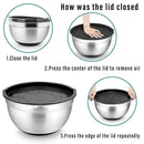 5-Bowl Nested Mixing Set with 5 Black Lids-5