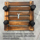 1-Piece Brown Rolling Plant Pot Stand with Four Castors, 25 x 25 cm-7