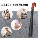 Long Handle Shoe Horn 42 cm Black with Brown Handle Sleeve, 1 Piece-11
