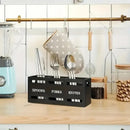 Black Three-Compartment Cutlery Organiser 25.5 x 8.7 x 11 cm - 1 Piece-4