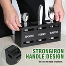 Black Three-Compartment Cutlery Organiser 25.5 x 8.7 x 11 cm - 1 Piece-6