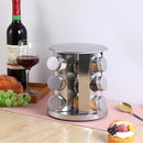 Stainless Steel Rotating Spice Rack Organizer Kitchen Seasoning Jar Holder Use-11