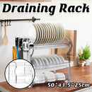 Kitchen Bowl Dish Rack Drainer Storage Cutlery Holder Cupboard Organizer-13