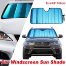 1-Piece Blue 145 x 69 cm Folding Windscreen Sunshade-1
