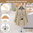 1-Piece Beige Adjustable T-Shaped Garment Display Stand-1