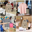 1-Piece Beige Adjustable T-Shaped Garment Display Stand-6