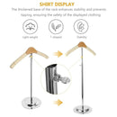 1-Piece Beige Adjustable T-Shaped Garment Display Stand-8