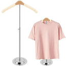 1-Piece Beige Adjustable T-Shaped Garment Display Stand-11