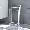3 Tier Metal Towel Rack Freestanding 3 Bars Drying Shelf Holder Stand Organizer-8