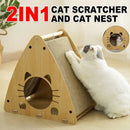 1-Piece Triangular Cat Scratcher and Hideaway-1