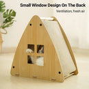 1-Piece Triangular Cat Scratcher and Hideaway-6