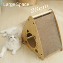 1-Piece Triangular Cat Scratcher and Hideaway-12