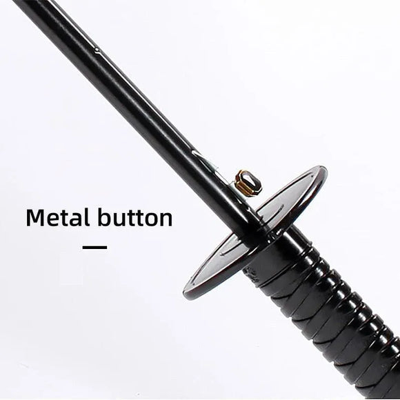 1-Piece Black 24-Rib Sword-Handle Straight Umbrella