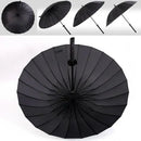 1-Piece Black 24-Rib Sword-Handle Straight Umbrella-9