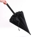 1-Piece Black 24-Rib Sword-Handle Straight Umbrella-10