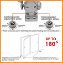 Hydraulic Automatic Door Closer with Adjustable Closing Speed, Soft Close - 1 Pc-5