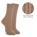 2 Pairs WOOL BLEND SOCKS Ladies Womens Thick Soft Work Thermal Warm Winter-4