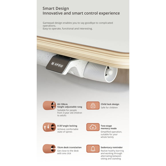 1.2m UFOU UPON Standing Desk Height Adjustable Motorised Electric Sit Stand Table Riser