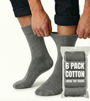 6x Pair COTTON Rich LOOSE TOP SOCKS Circulation Diabetic Comfort in Grey-2