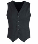 Mens Peaked Vest Waistcoat w/ Knitted Back Suit Formal Wedding Dress Up - Charcoal - 112-1