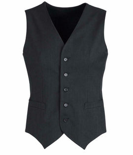 Mens Peaked Vest Waistcoat w/ Knitted Back Suit Formal Wedding Dress Up - Charcoal - 112 - 0