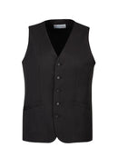 Mens Bamboo Blend Longline Vest Waistcoat w/ Stretch Business Forrnal Dress - Charcoal - 92-2