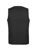 Mens Bamboo Blend Longline Vest Waistcoat w/ Stretch Business Forrnal Dress - Charcoal - 92-5