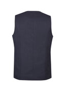 Mens Bamboo Blend Longline Vest Waistcoat w/ Stretch Business Forrnal Dress - Navy - 112-6