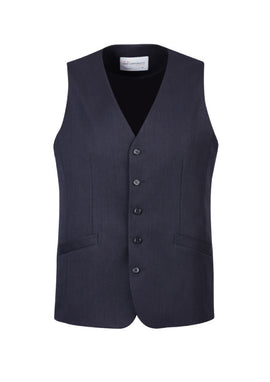 Mens Bamboo Blend Longline Vest Waistcoat w/ Stretch Business Forrnal Dress - Navy - 97 - 0