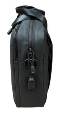 15" Futura Laptop Computer Bag Travel Work Messenger Bag w/USB Port - Black-4