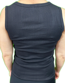 Ladies Sleeveless Singlet Top Womens Summer Basic Tank Shirt Lace Motif Front - Black-4