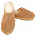 Sheepskin Wool Unisex Slippers Scuffs Slip On Winter Ugg Slippers in Chestnut - 7-5