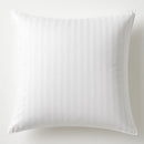 100% Cotton European Pillowcase 400 Thread Count Hotel Quality - Striped White (65x65cm-3