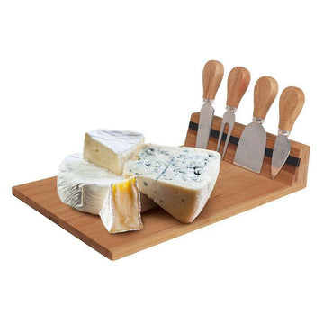 Bamboo Cheese Board and Knife Set - 0