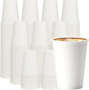 1000x 12oz Premium Paper Coffee Cups in White Bulk Wax Free Extra Strong in White-2