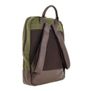 POLICE Wings Mens Canvas Backpack Bag with Laptop Computer Sleeve in Dark Olive-4