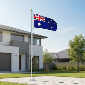 6.0m Flag Pole Full Set / Kit w Australian Flag - 0